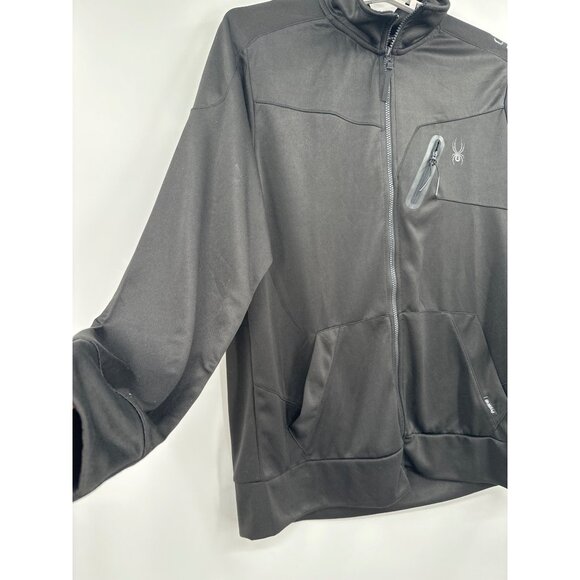 Spyder Men’s Size XL Black Active Pro WEB Full Zip Outdoor Softshell Jacket - Picture 5 of 6